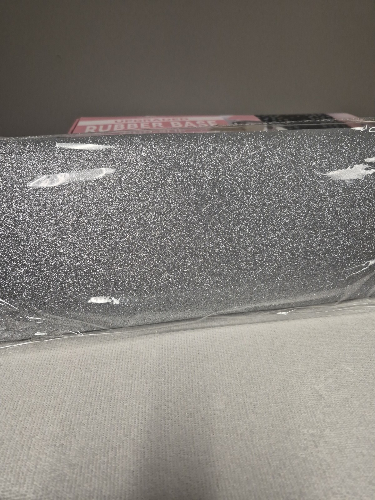 Upgraded Non-Slip Rubber Base Manicure Hand Rest 100% Leather Silver Glitter