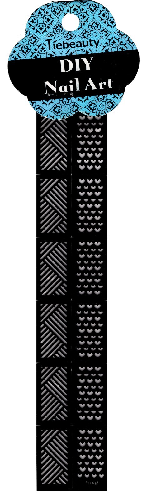 Manicure Nail Vinyl Sticker Easy Use Nail Stencil Reusable