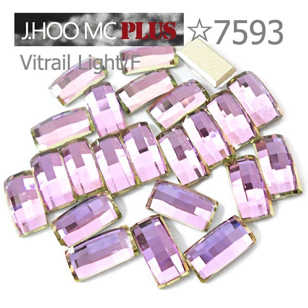 J.HOO Crystal 7593 Curved Baguette Flat Back Rhinestones 8×4mm Nail Art (10pcs)