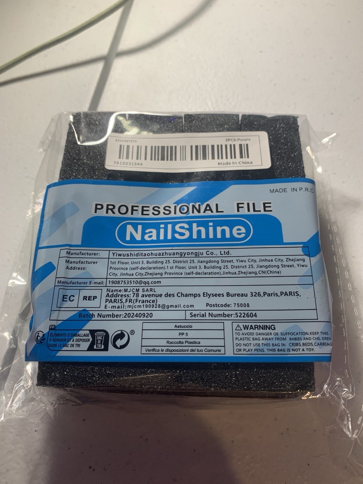 Nails Bulk- Lot of 6 Mixed Shape and Styles & one 5 pack of nail files