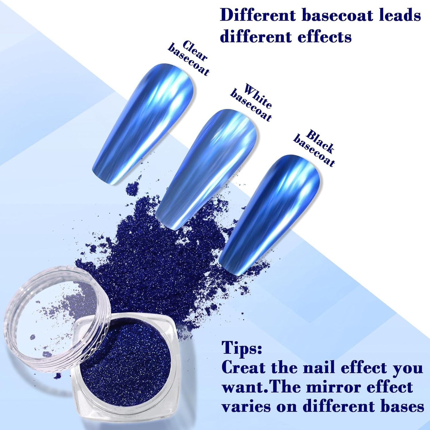 Royal Blue Chrome Glitter for Manicures – Effortless Nail Art Creation