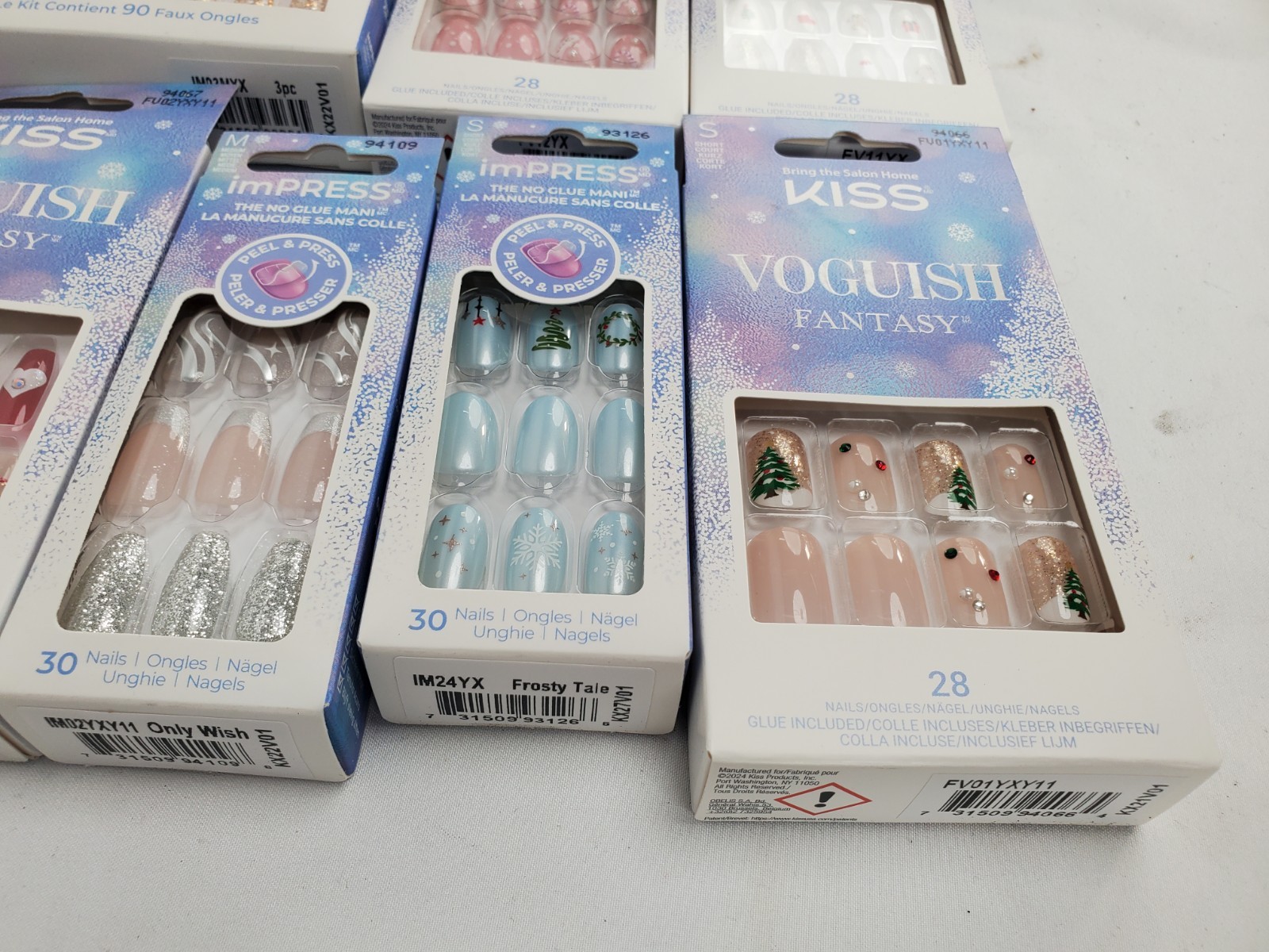 10x Packs Kiss Voguish Mini Impress Mixed Lot Holiday Christmas Press on Nails