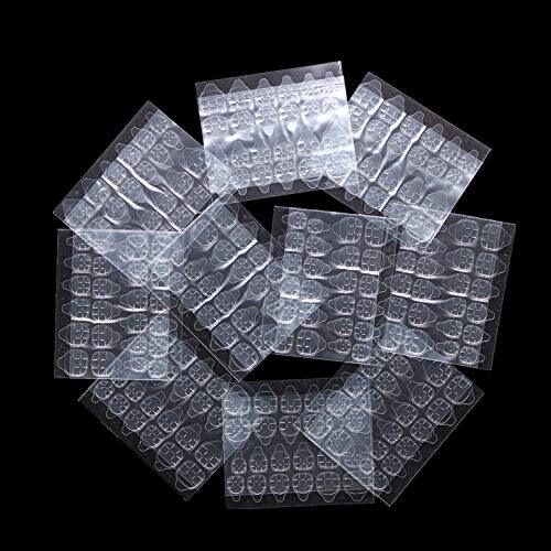 Waterproof Breathable Jelly Double Sided Adhesive Tabs Nail Glue 10 Sheets