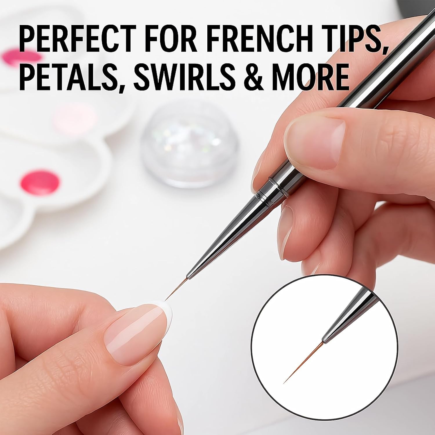 Nail Art Liner Brushes Set – 5PCS Long Thin Nail Brushes for Gel Nail Polish,…