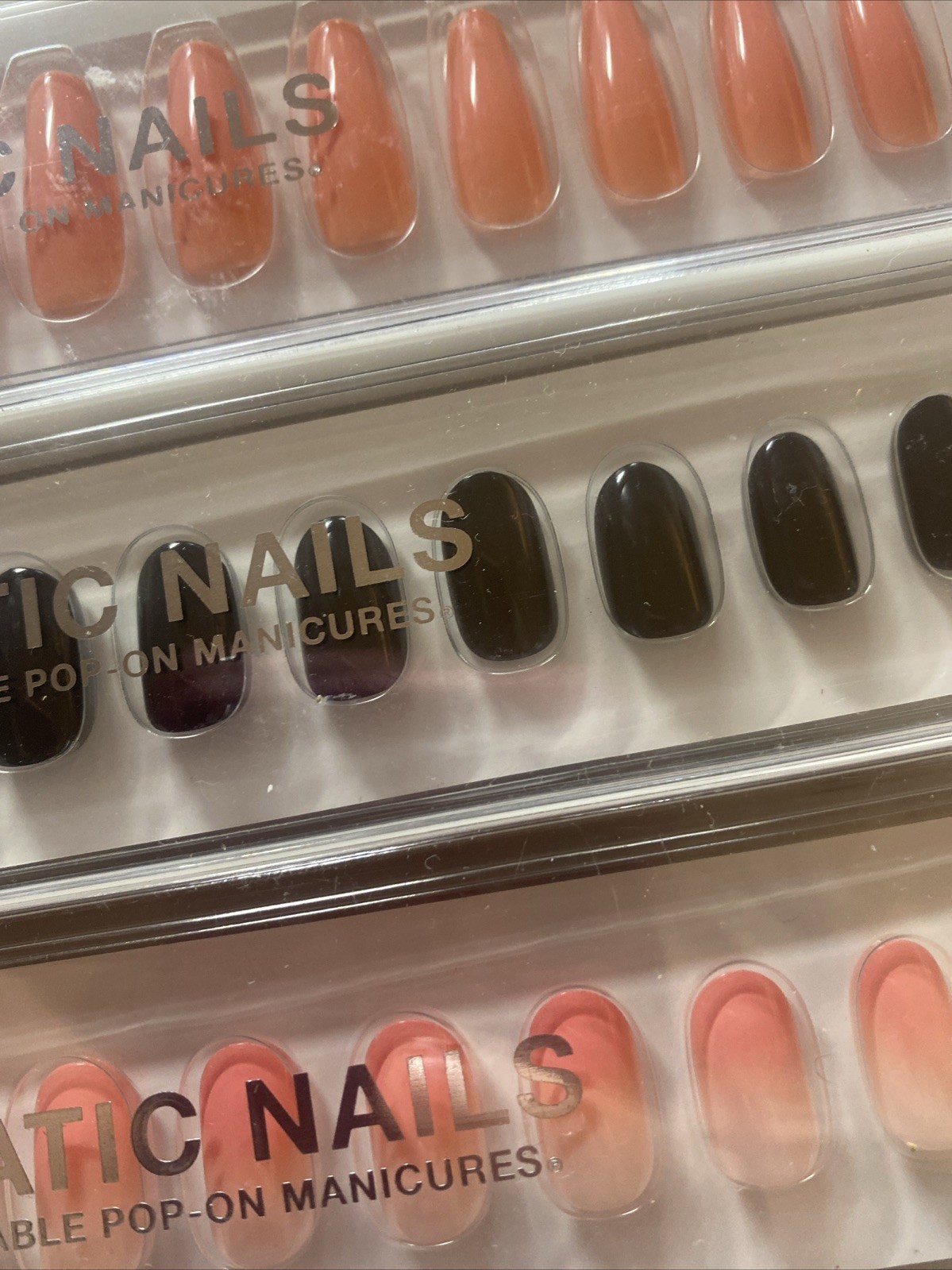Static Nails Press On Nails 3 Sets DARK ROOM, SOFT OMBRÉ ROSE & HOT GIRL SUMMER