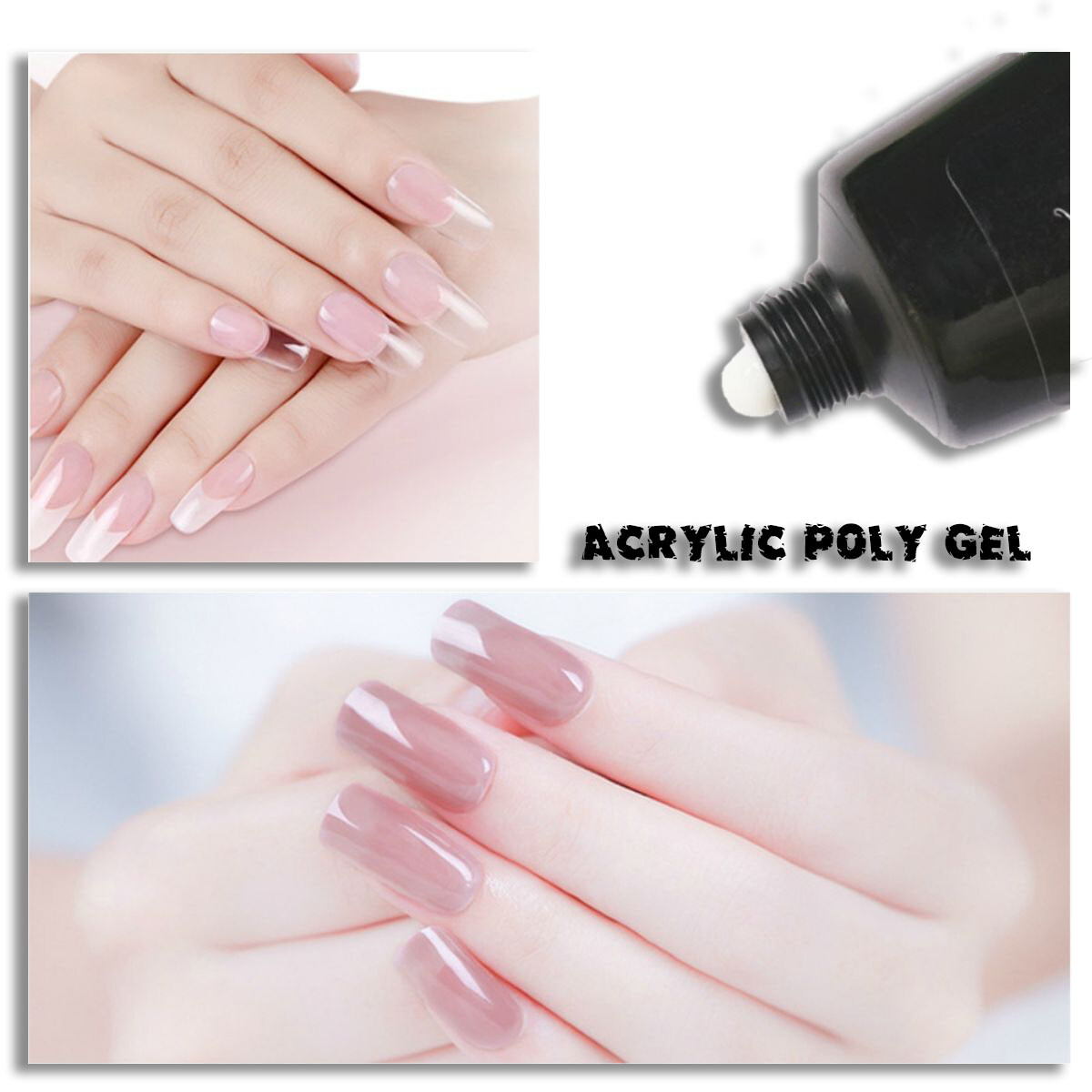 Acryl Gel Nail Extension Builder Poly Gel Nails Fake Nails Nail Forms Kit