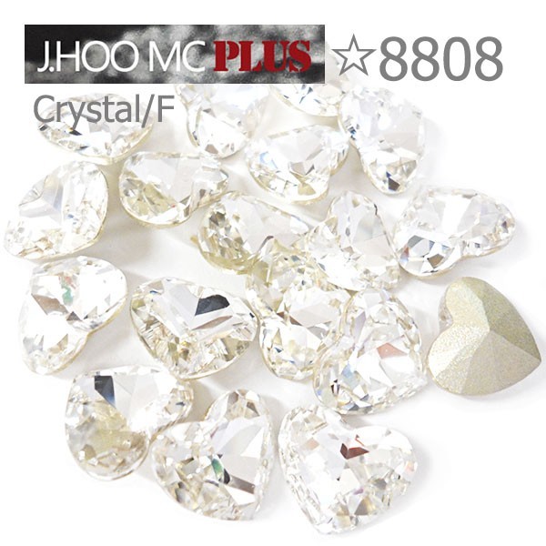 J.HOO Crystal 8808 Heart V-Cut Fancy Rhinestones 10x9mm Nail Art (6pcs)