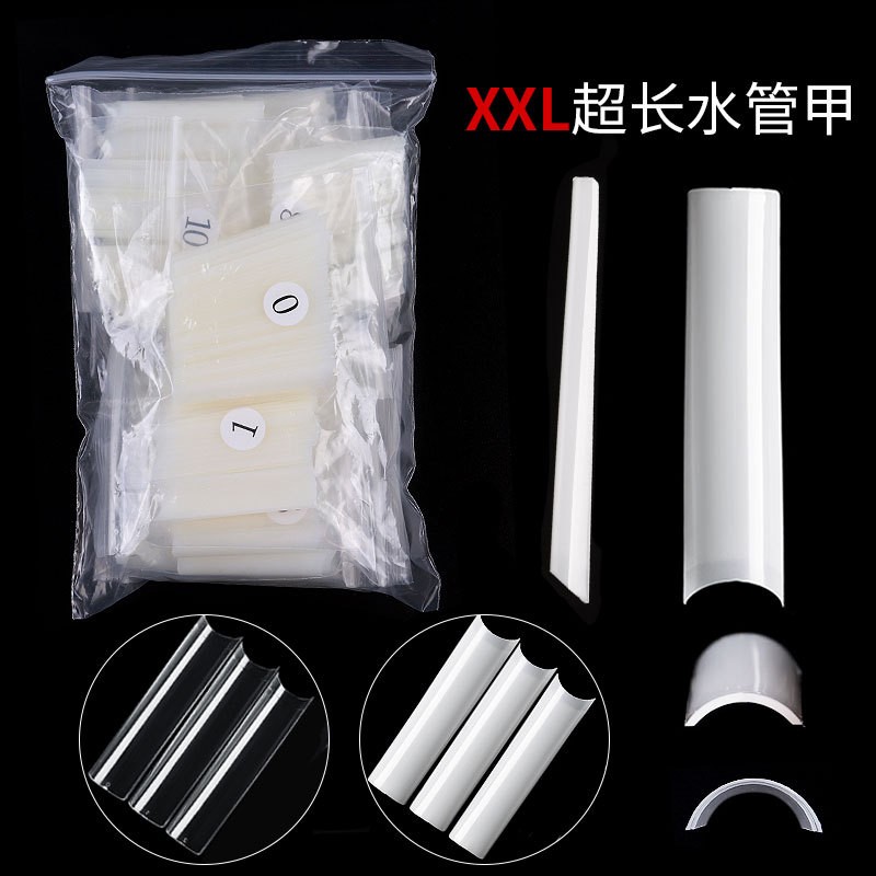 500Pcs/Bag XXL/M/S C Curve False Nail Tips Square Tip Gel Acrylic Nails 10 Sizes