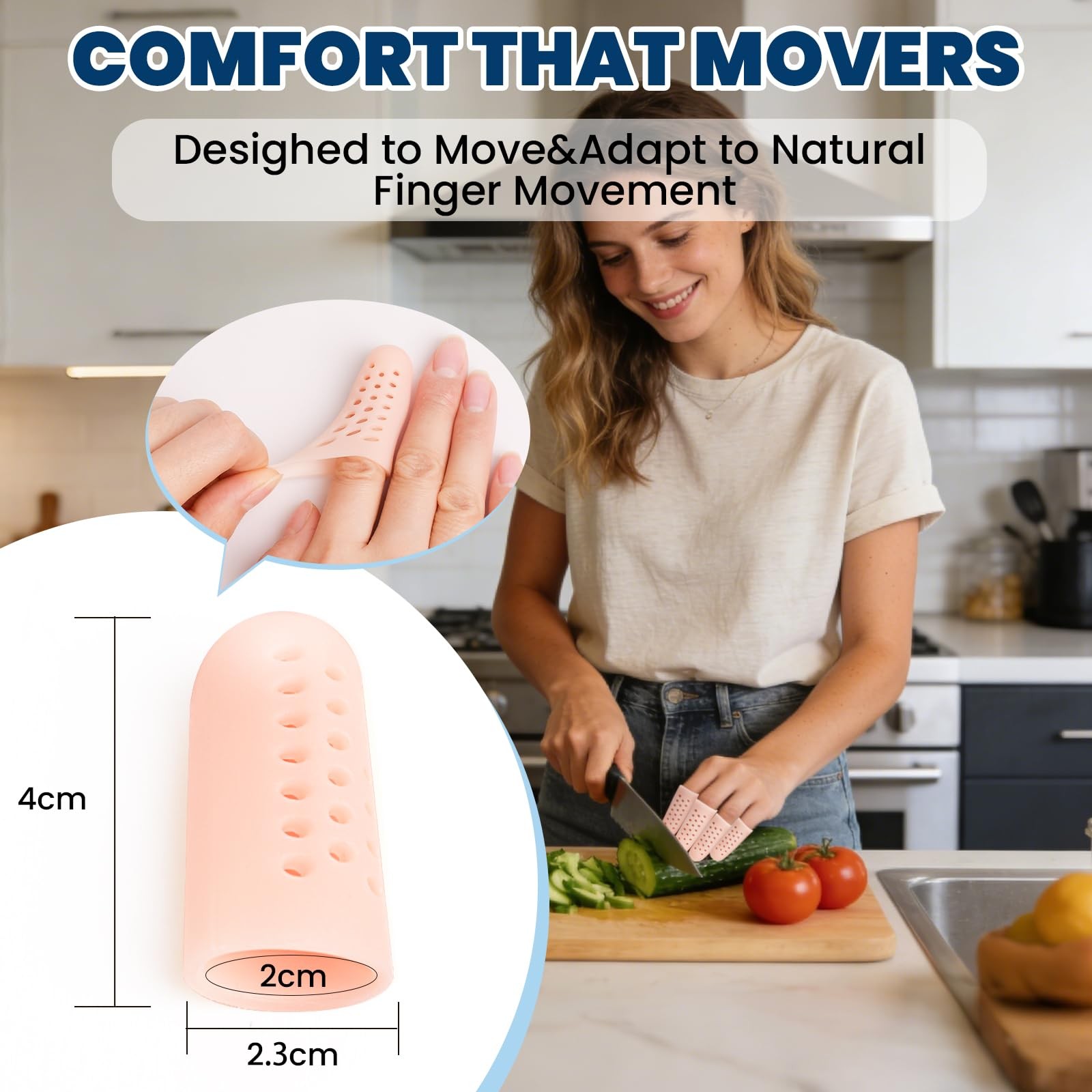 Gel Finger Cots & Finger Protectors – 16 PCS Silicone Finger Sleeves for Fing…