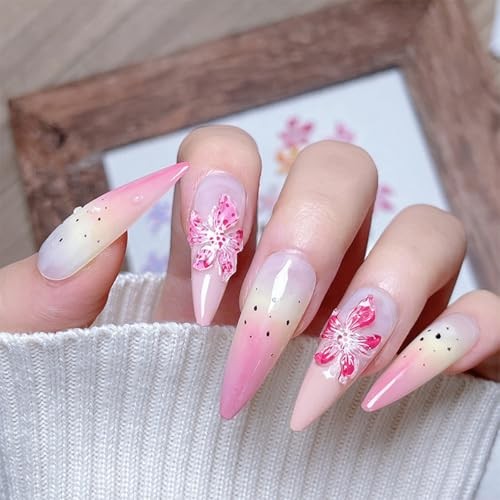 24 Grids 3D Acrylic Flower Nail Art Decorations Set – Mixed Color Style-10