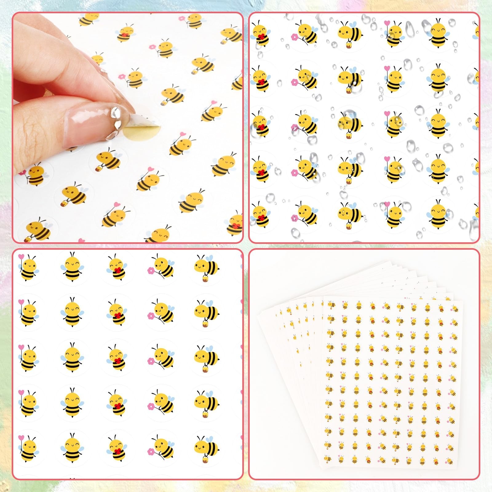 3000PCS Bee Stickers Mini Bee Stickers for Kids Crafts Self Adhesive Cute Bee…
