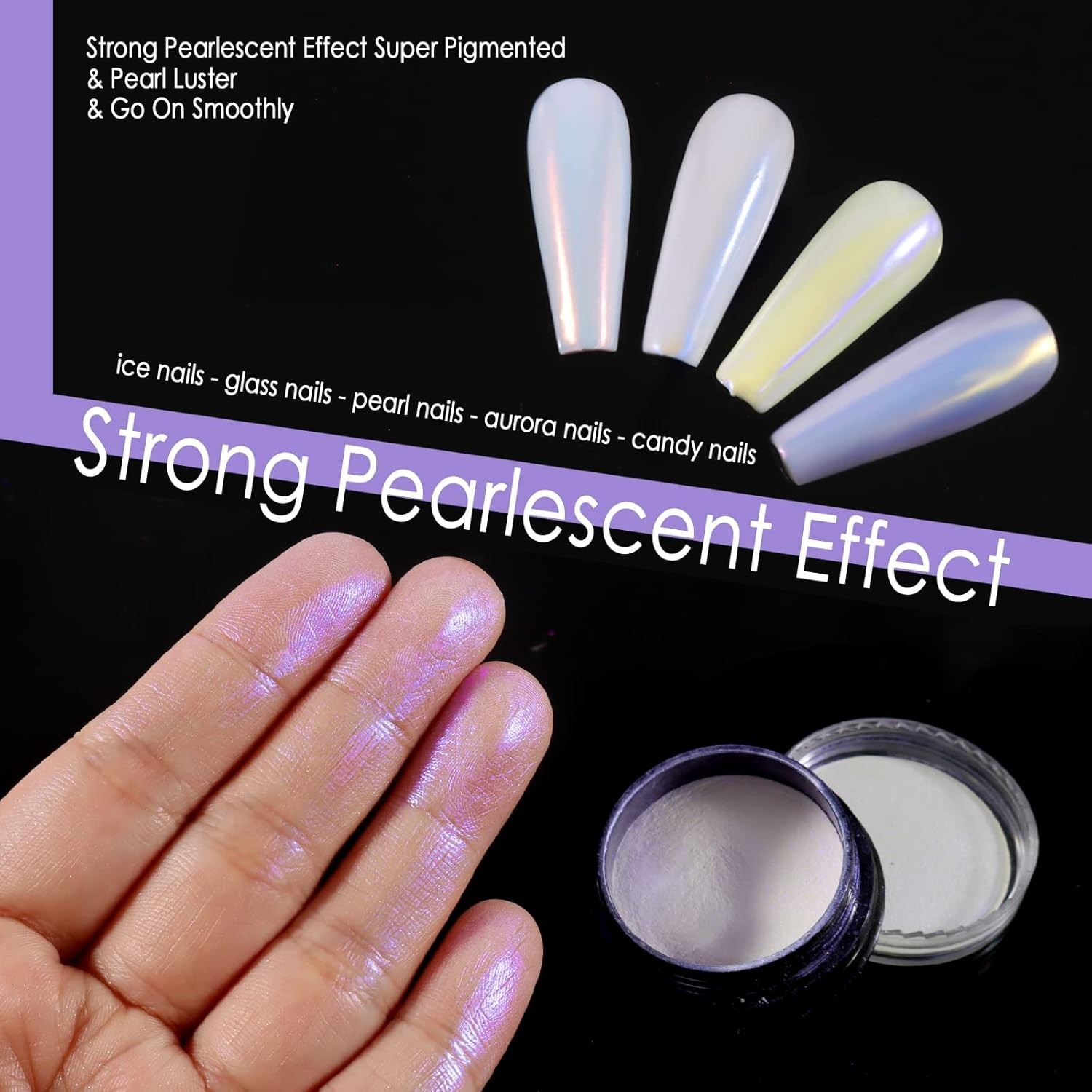 Chrome Nail Art Powder Set – 4 Colors with Mirror Finish for Elegant Designs