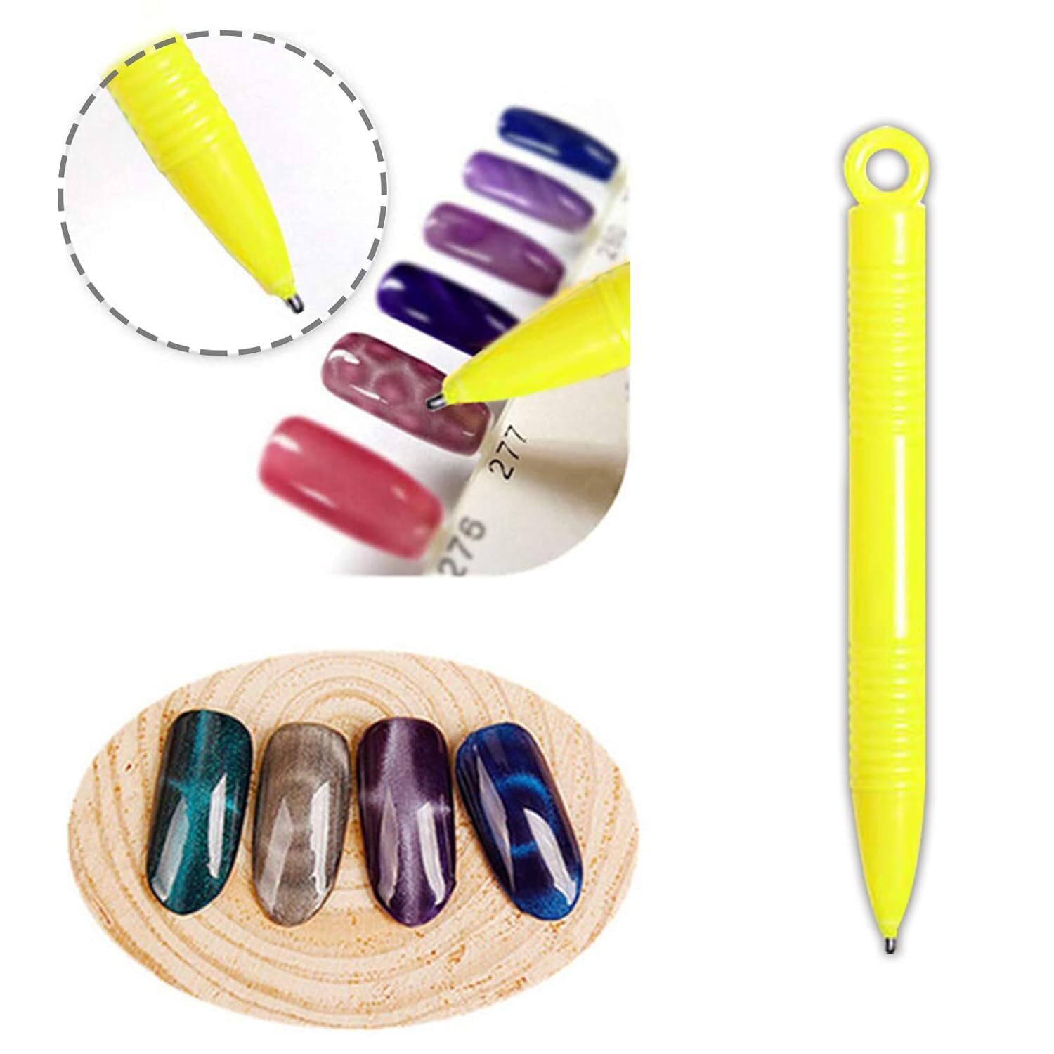 14PCS Nail Art Magnetic Stick Wand Pen for 3D Cat Eye Gel Painting Nails UV Gel