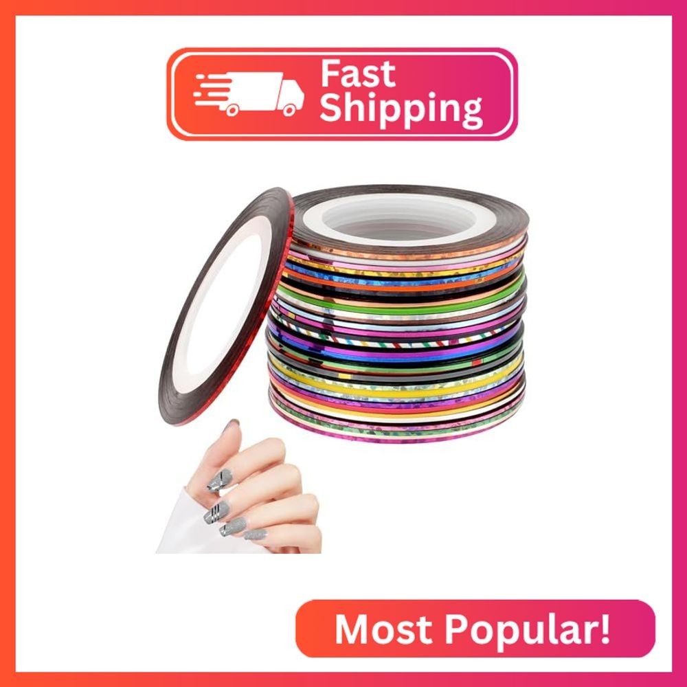 32 Colors Nail Striping Tape for Nail Art 1mm Self Adhesive Nail Striping Tape L