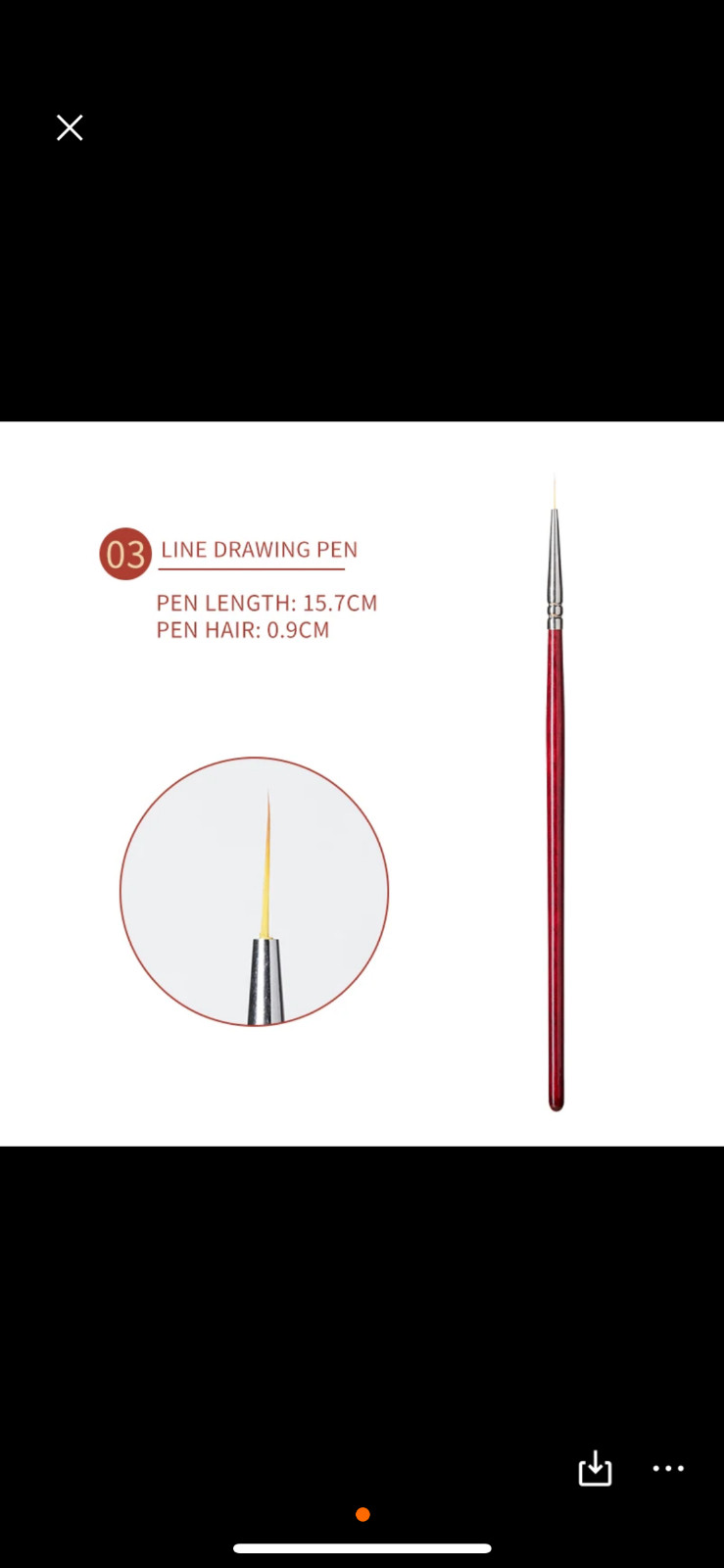 3PCS Nail Art Liner Brushes -NeVi USA Super Fine Striper Brush for Long Line #3