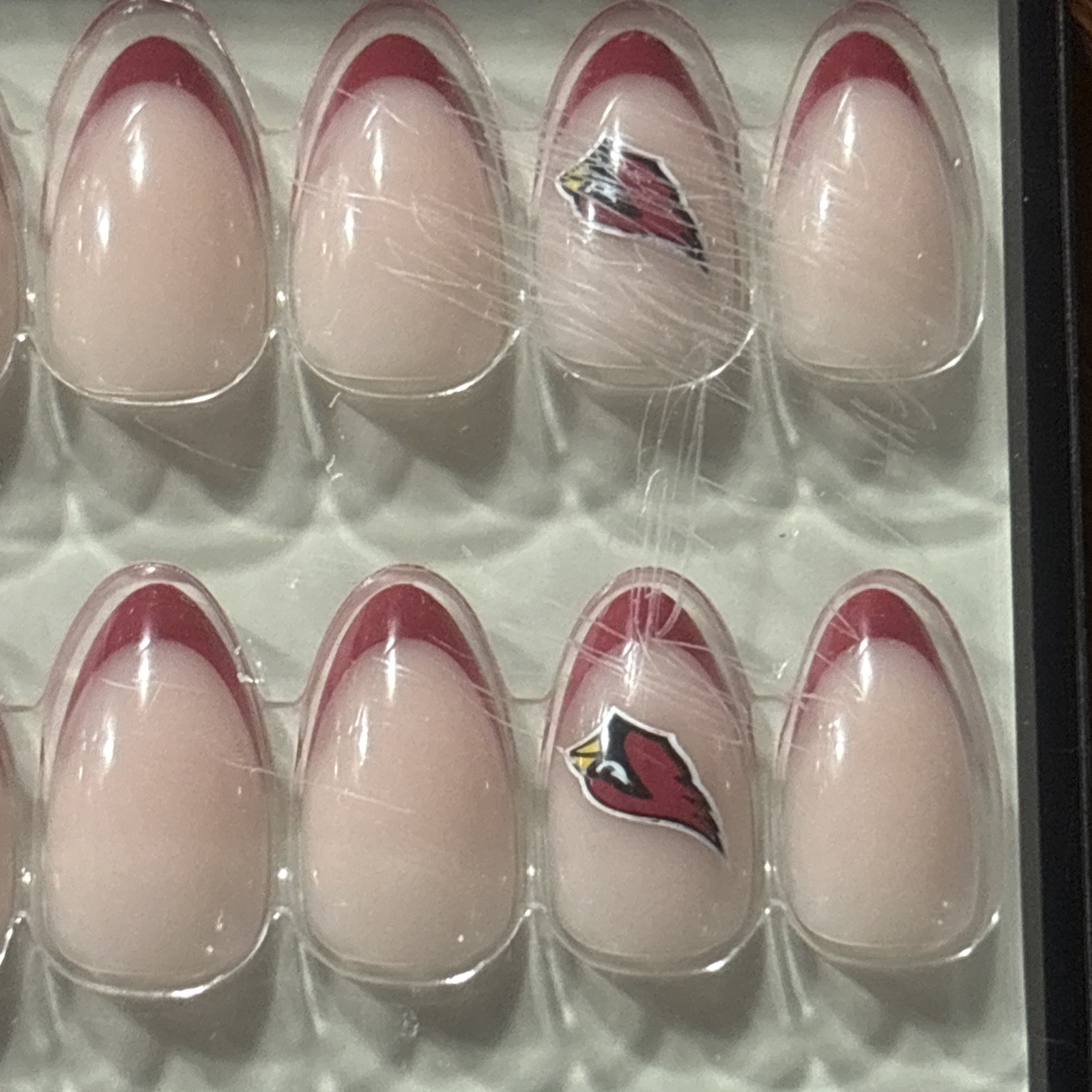 Glamnetic Press On Nails Arizona Cardinals Football Design Lot of 2 Sets New
