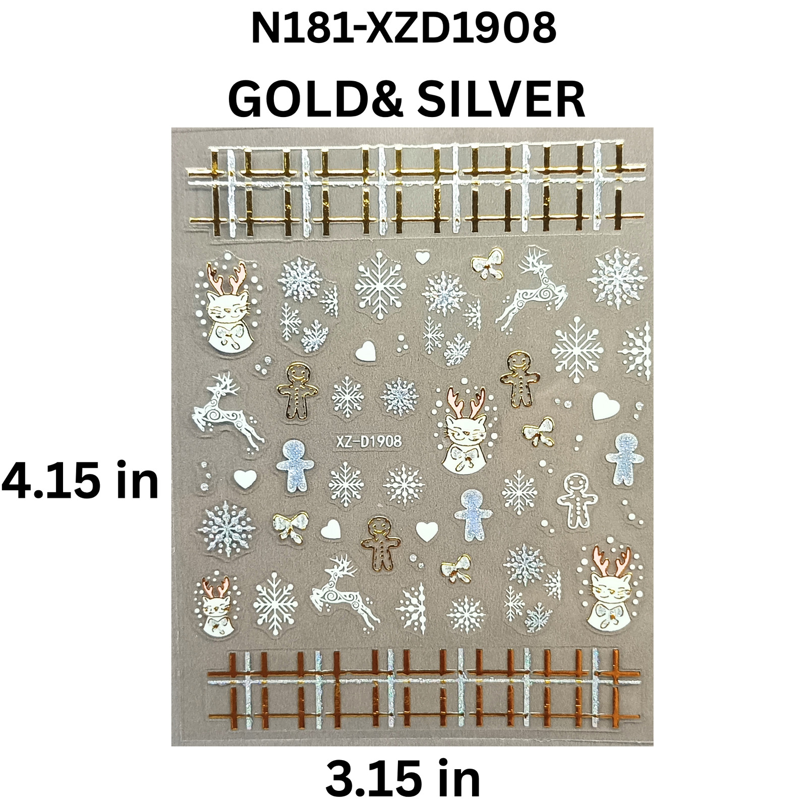 Christmas Nail Decals – Fun Holiday Reindeer Nail Decorations