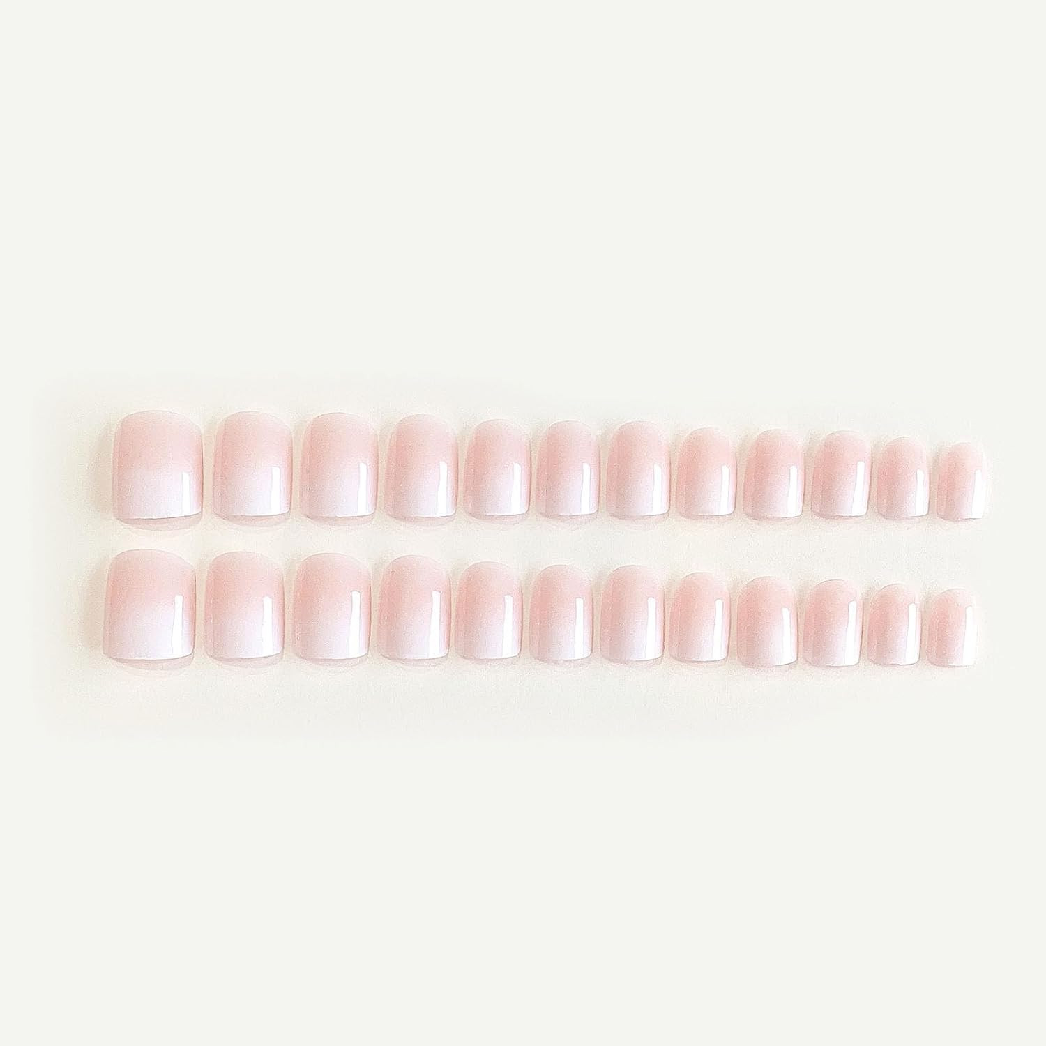 Square Press on Nails Short Fake Nails French Acrylic Full Cover False Nails for