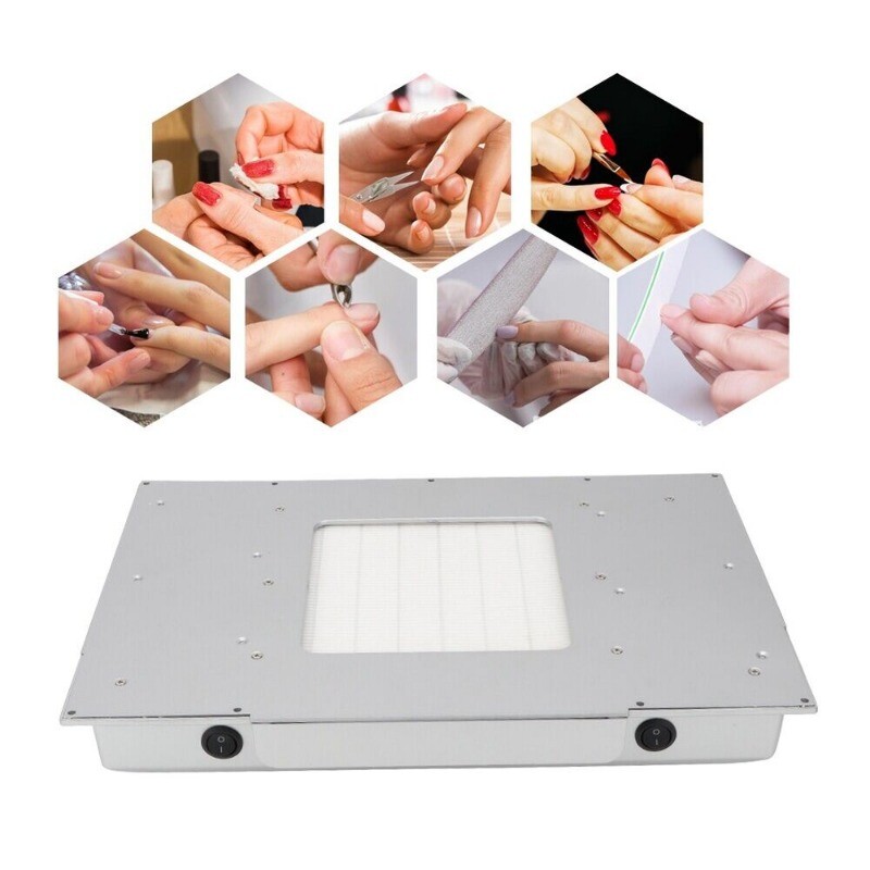 Nail Salon Vacuum Cleaner Desktop Built-in Vacuum Cleaner Turbo Dual-Fan Filter