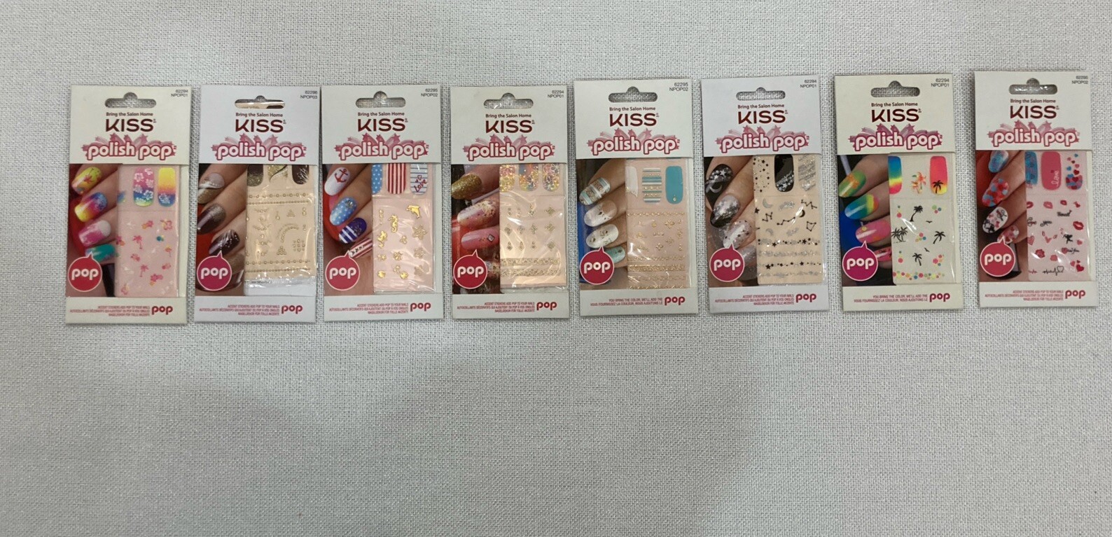 Kiss Polish Pop Nail Art Stickers 62295 Tribal & Nautical Design Mixed 8 Packs
