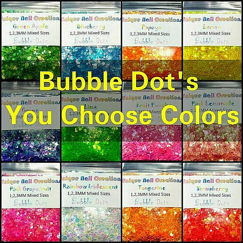 DOT Glitter~Multi-Sizes~U CHOOSE~Nail•Acrylic•Gel•Body Art•Face•Festival•Crafts