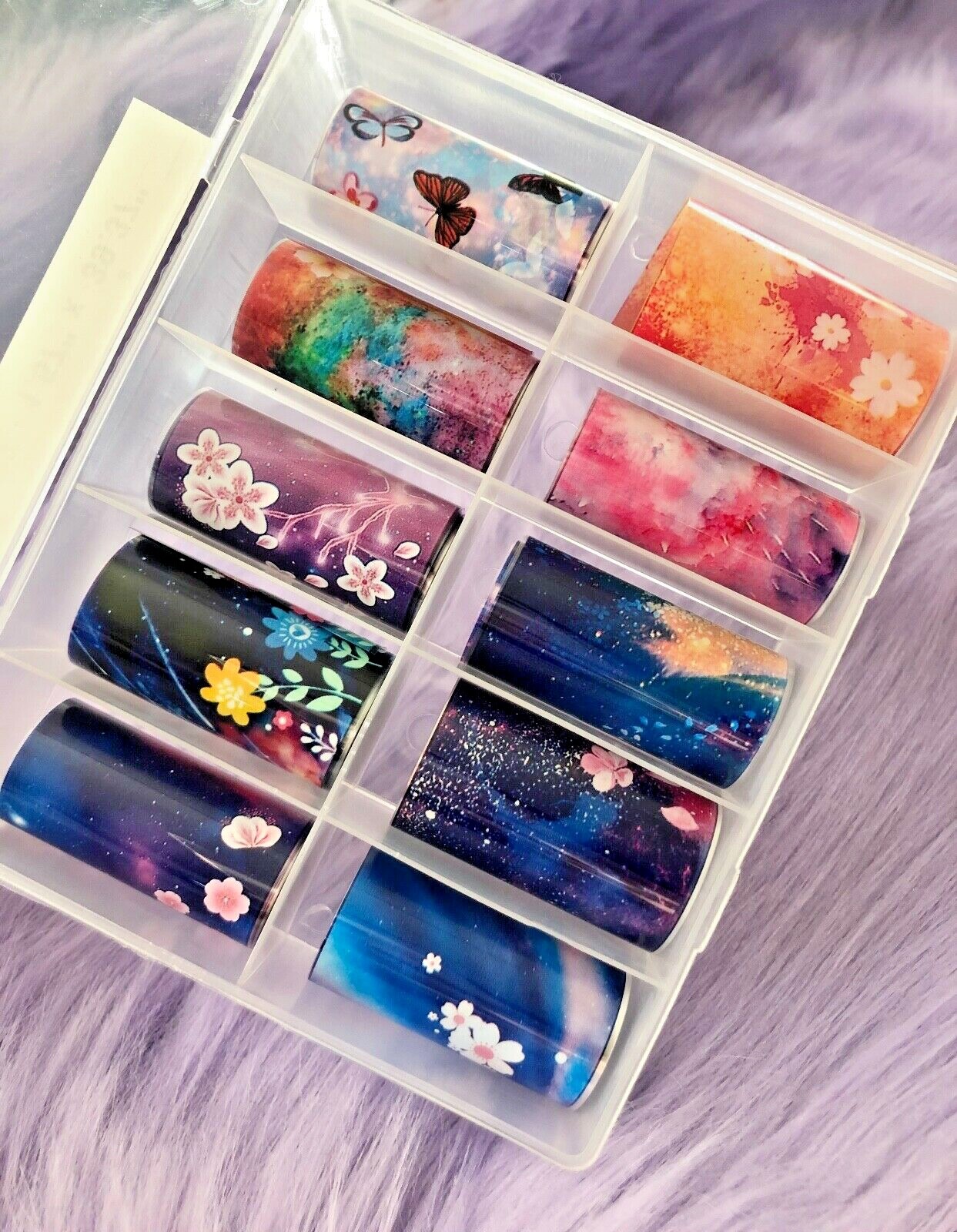 Nail Foil Transfer Decals – New – Galaxy Print – Transfer Foils – G17