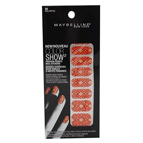 Maybelline Ltd Edition Color Show Fashion Prints Nail Stickers 30 Wild Reptile