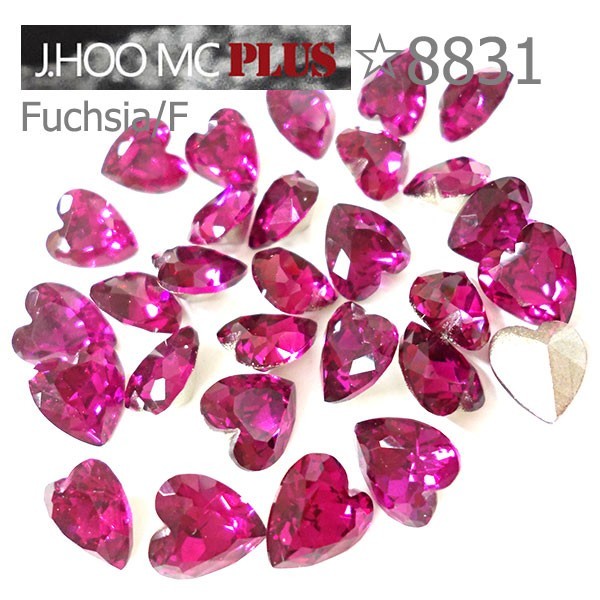 J.HOO Crystal 8831 Antique Heart V-Cut Fancy Rhinestones 8.8x8mm Nail Art 8pcs