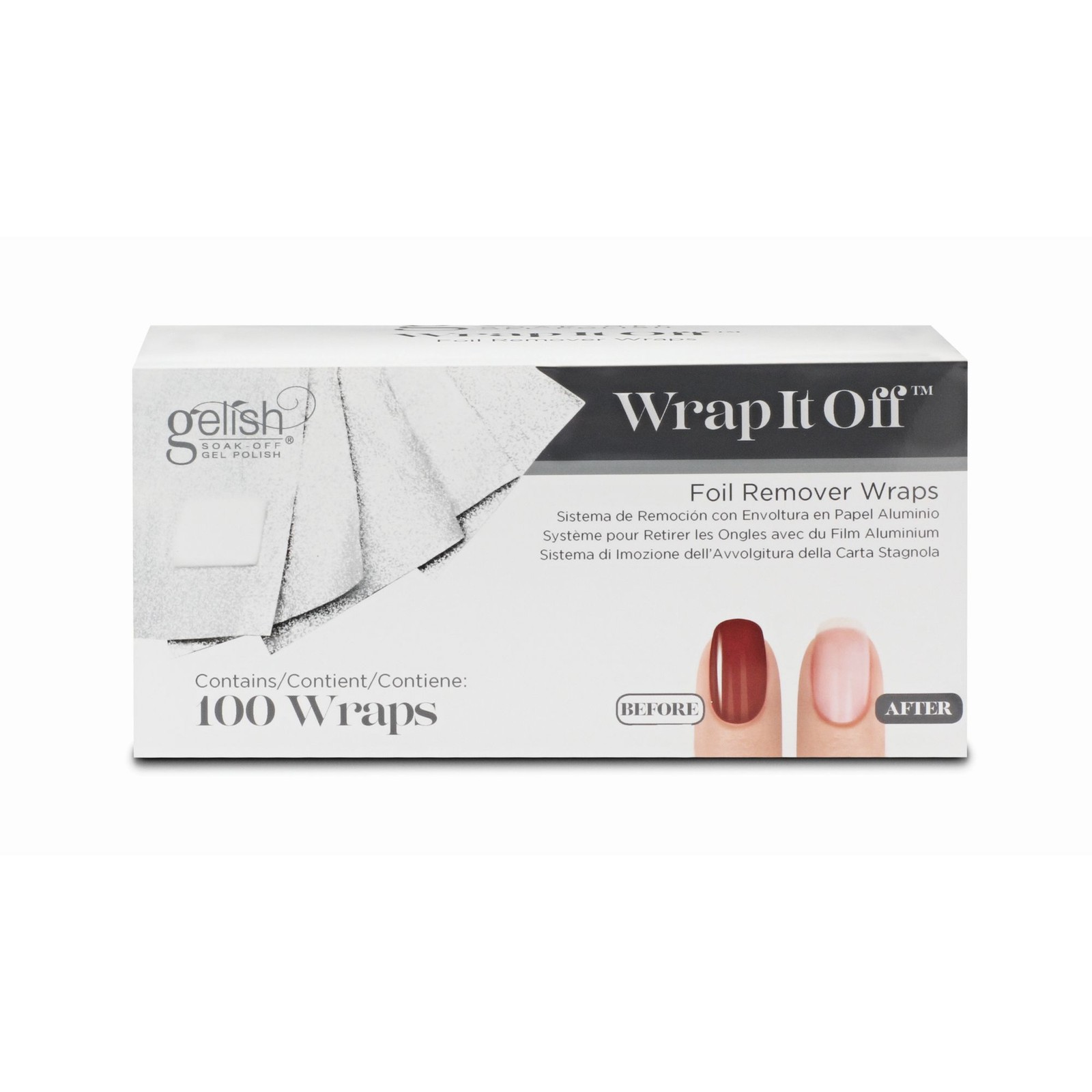 Gelish Wrap It Off – Foil Removal Kit 100ct Foils – 01920