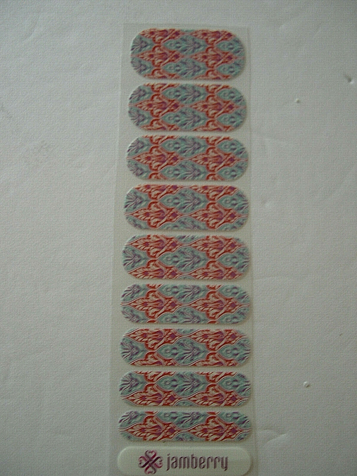 Jamberry Blue Purple Red Nail Wraps Half Sheet