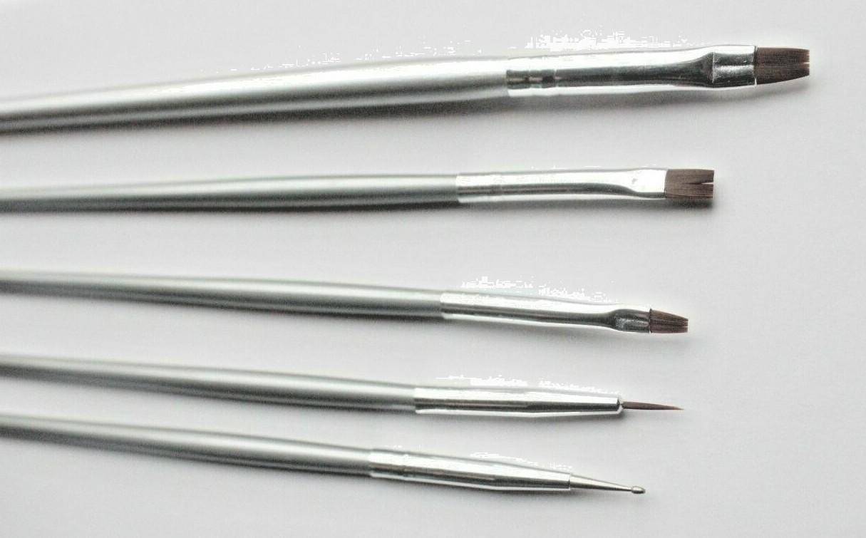1pc 7pc Nail Brush Set Brushes Dotting Tool Art Design Kit Flat Builder Acrylic