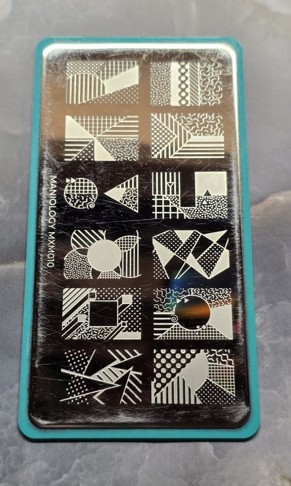 Maniology Nail Art Stamping Plate Memphis Mod Pattern Pop 80’s 90’s MXM010