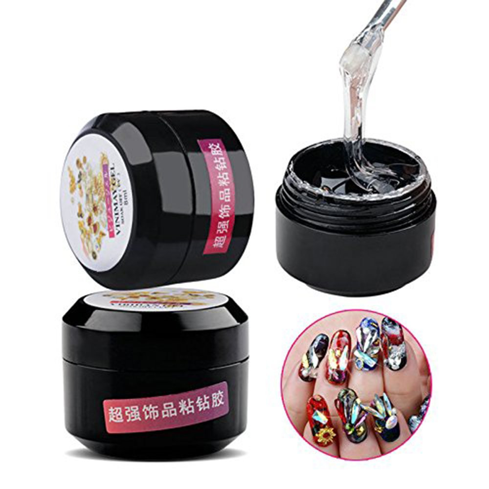Nail Art Rhinestone Glue Gem Super Sticky Jewelry 8Ml Gel Diamond Polish Decorat