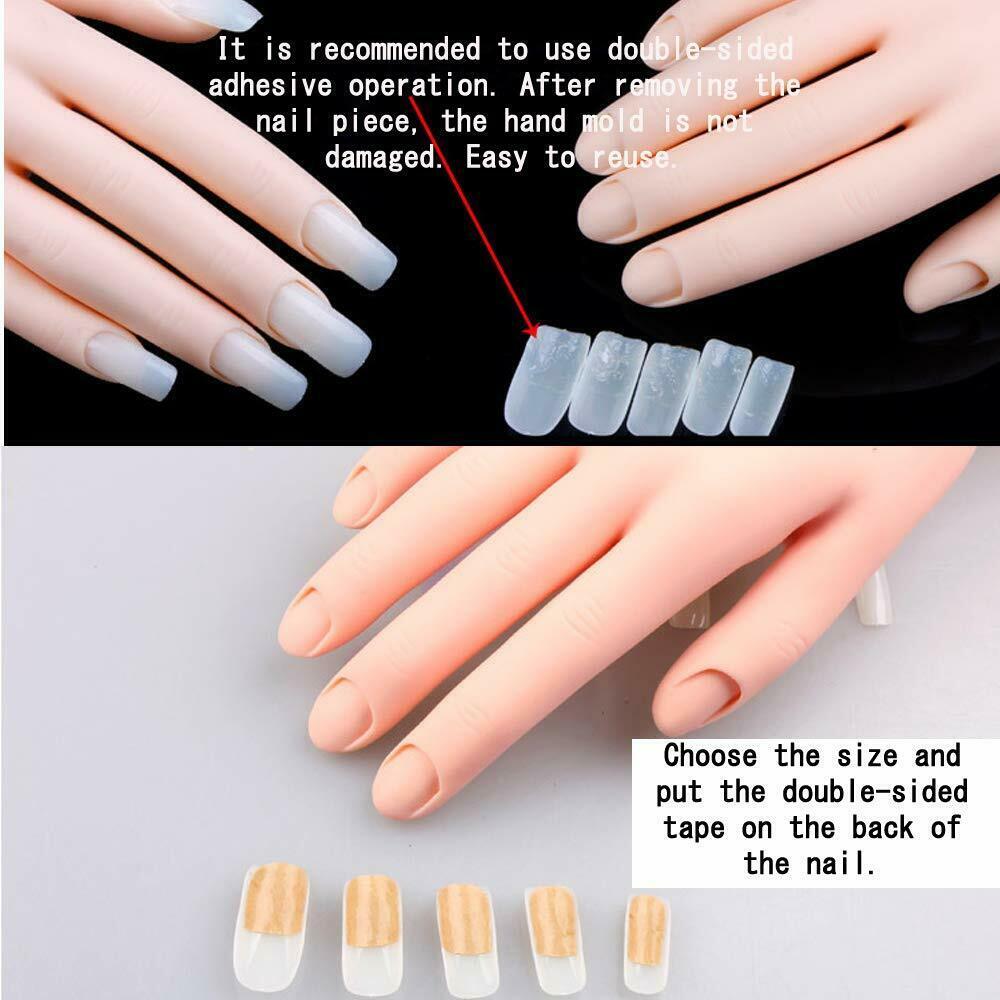 Nail Art Training Hand Flexible Movable Fake Hand Manicure Practice Tool USA NEW