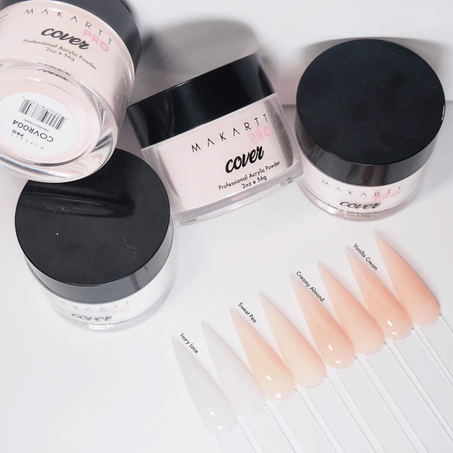 Long-Lasting Acrylic Powder Collection, 8 Colors