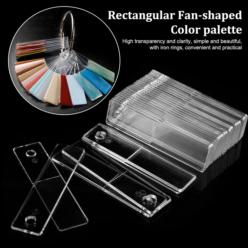 Rectangle Fake Nail Art Display Swatch UV Gel Nail Tips Color Card Nail Plate