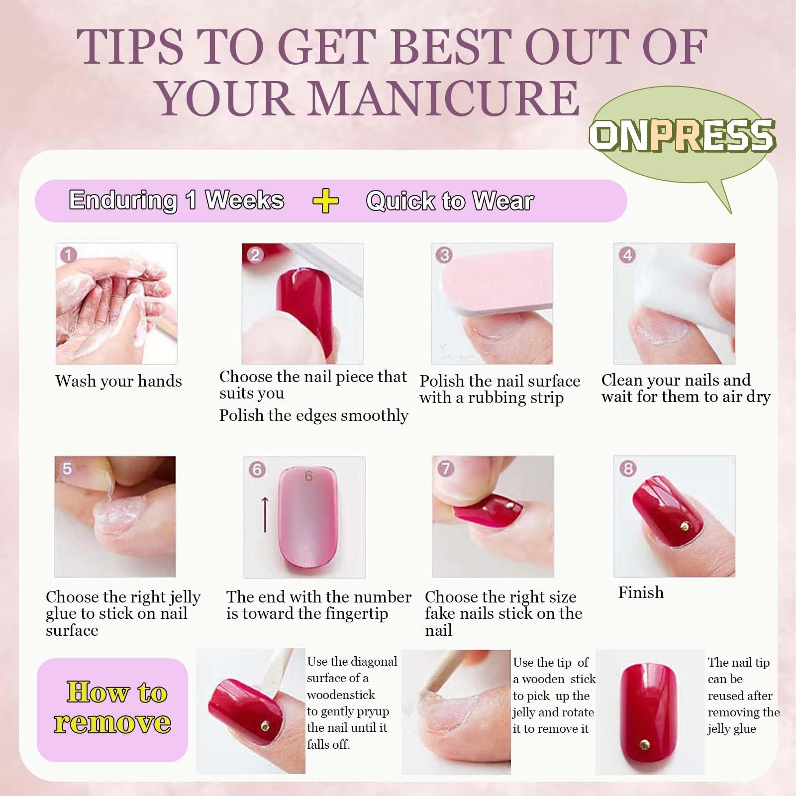 24Pcs Butterfly Press on Nails Medium Coffin Fake Nails Cute Little Spring Fl…