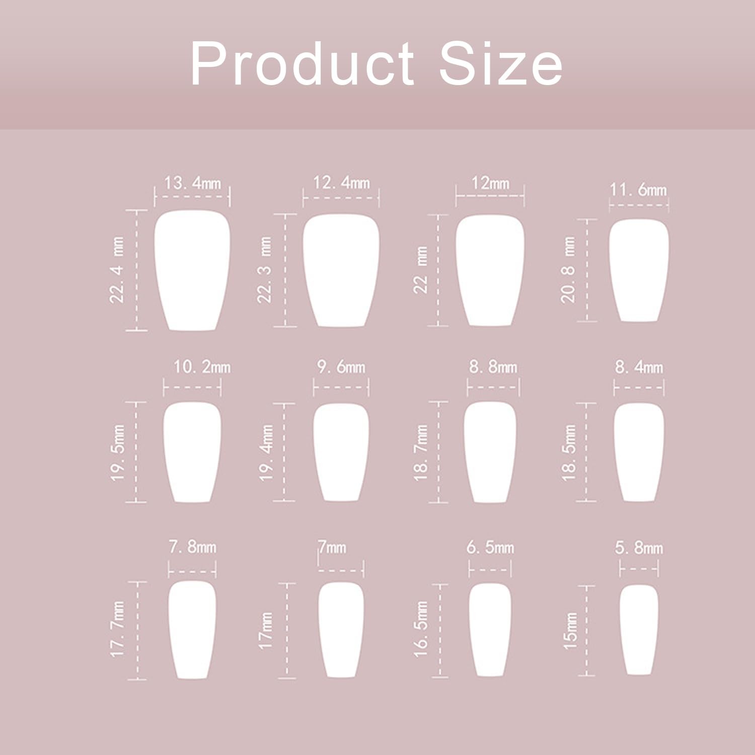 Silver Glitter French Tip Press on Nails Medium Coffin Fake Nails Gradient