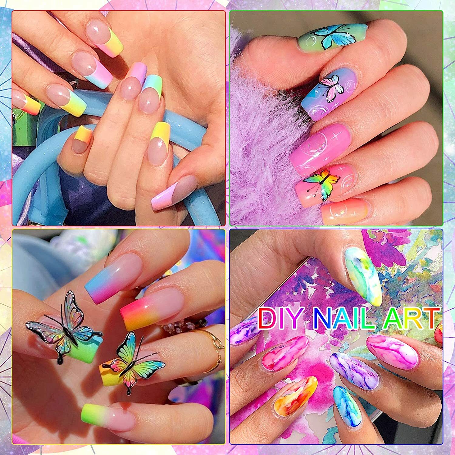 Soft Pastel Nail or hair Chalks for Acrylic Powder – Colorful Non-