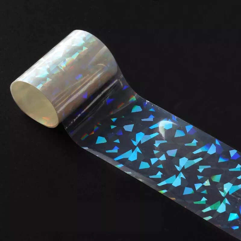 20x4cm Transfer Foil Holographic Clear Nail Art Glitter Stickers 3D Nails UK