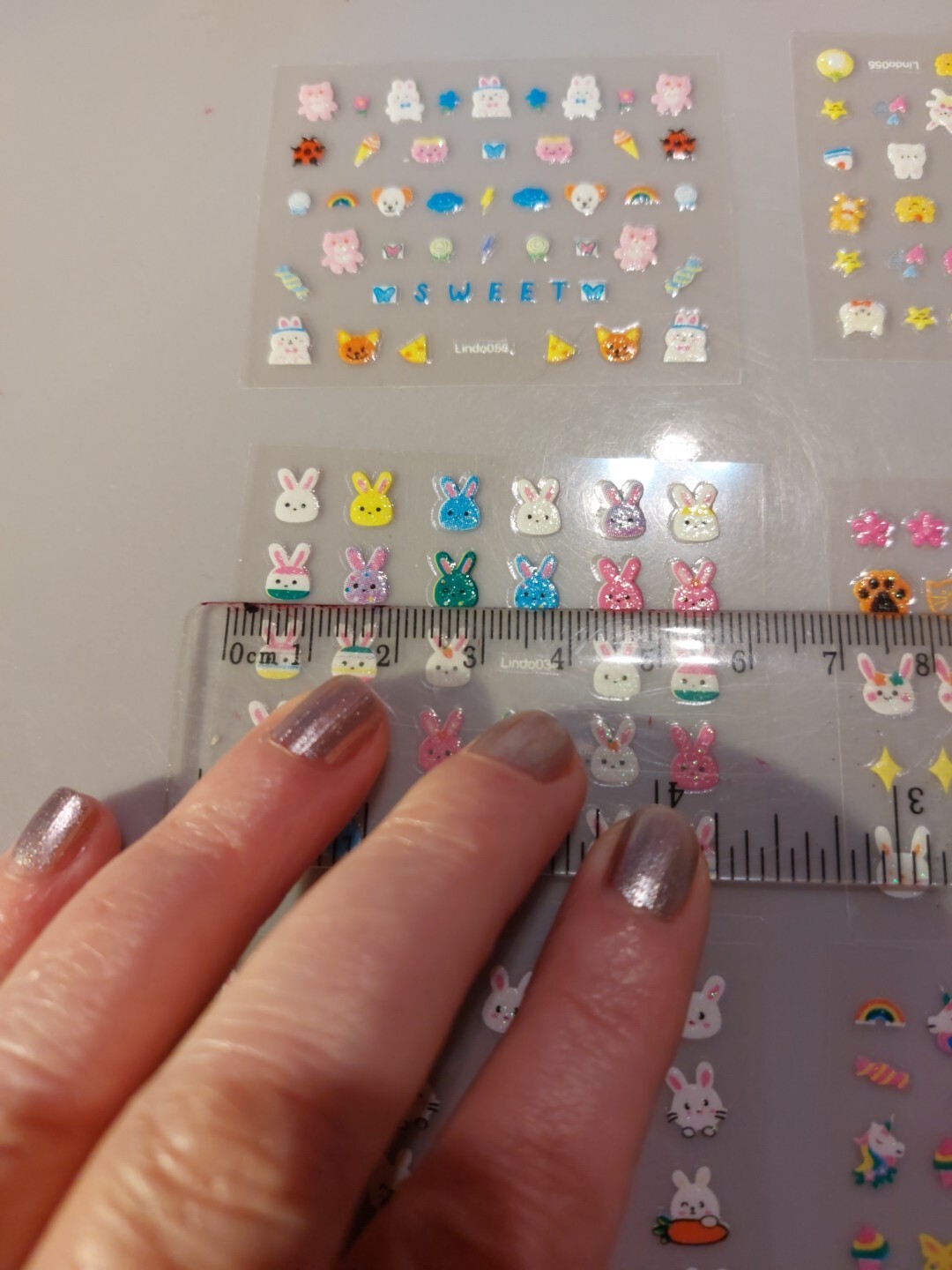 6 X Small Sheets Of Cute Nail Art Stickers (Dn220) New