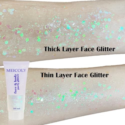Clear White Body Glitter,Singer Concerts Music Festival white body glitter