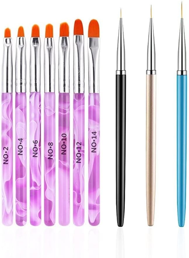 UV l Nail Brush, Acrylic Nail Tips Builder Brush Pen Ding