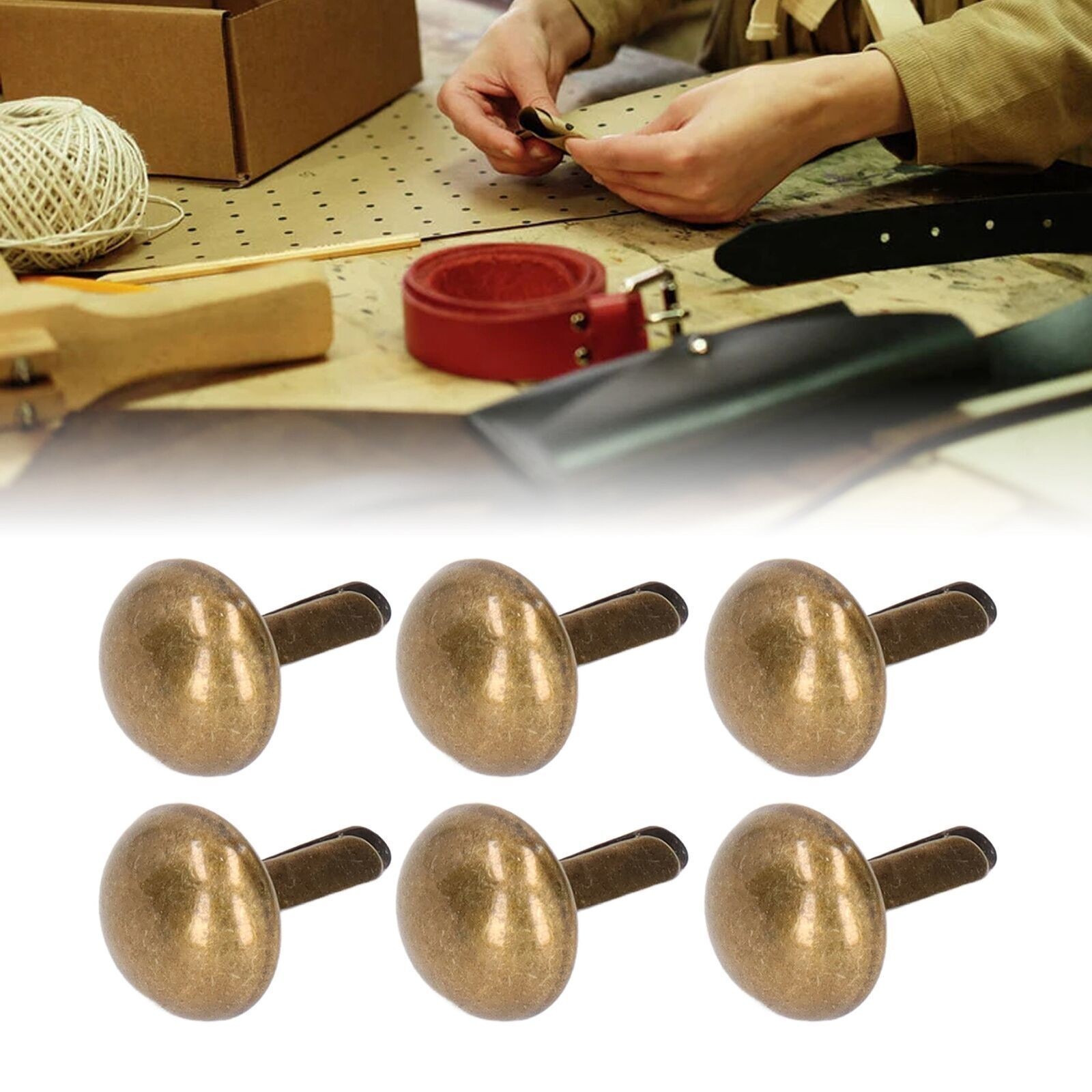 200Pcs Upholstery Tacks Bronze 0.3in Metal Plating Glossy Easy Installation