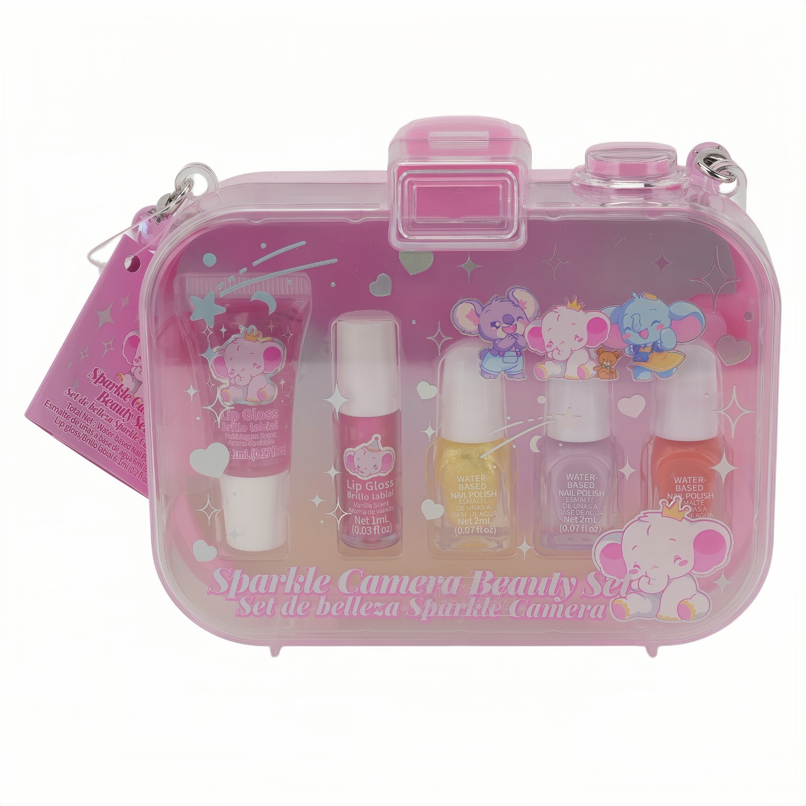 Fondbeauti Sparkle makeup set, nail polish purse for girls gift for child