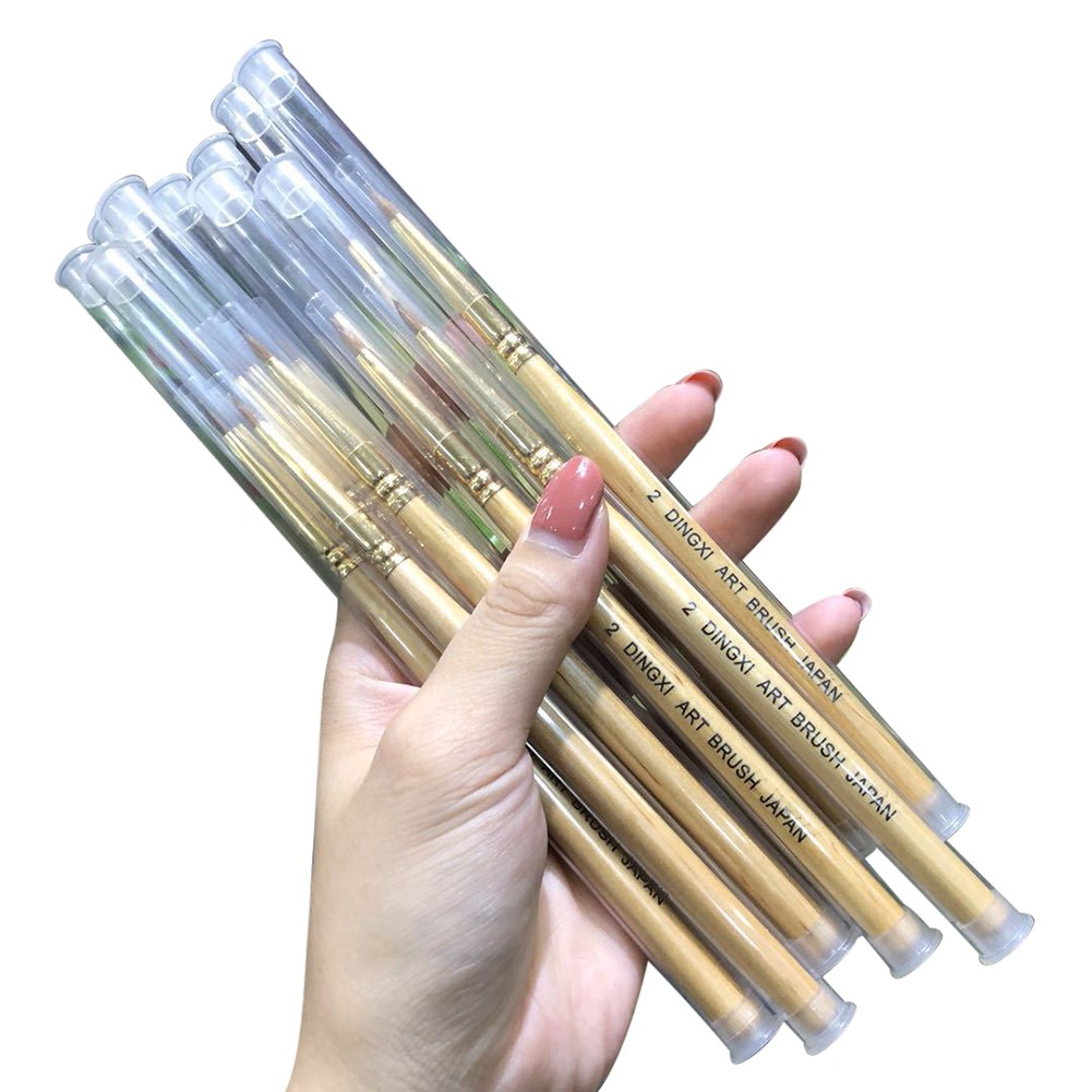 Art Painting Drawing Wooden Handle Round Kolinsky Nail Sable Hair Brush Tool F