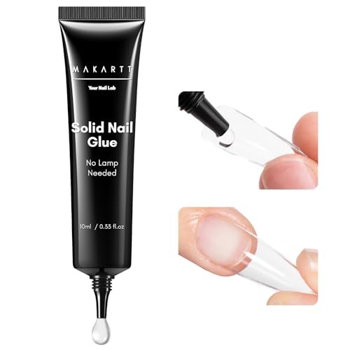 Makartt Hema-Free Semi Solid Nail Glue for Press On Nails, 20s Air Dry No UV