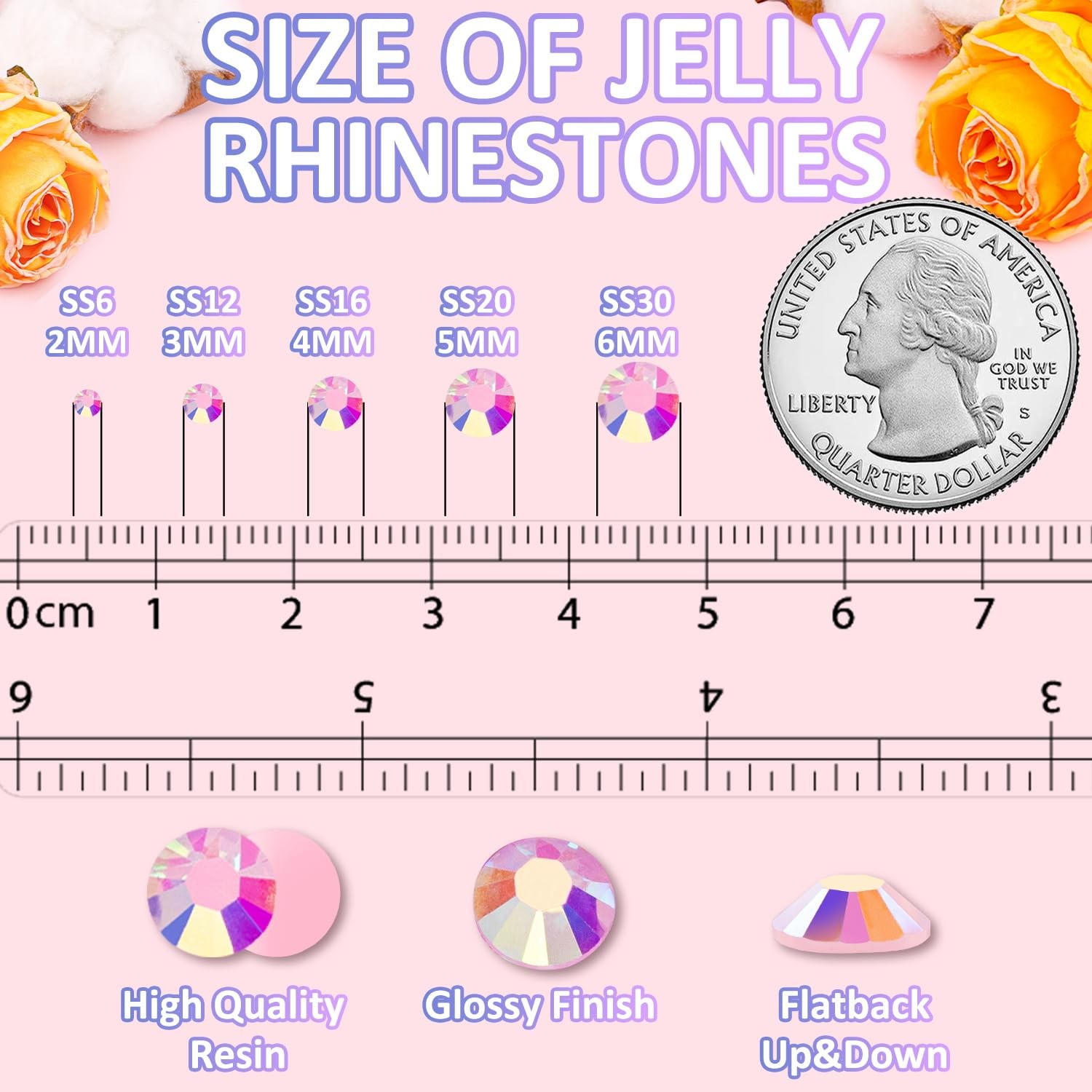 6000Pcs 3mm Resin Jelly Rhinestones with 1Pcs 10ml B7000 Jewelry Glue for Cra…