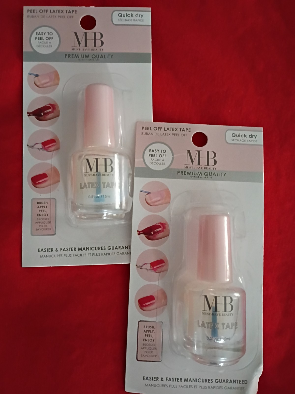 Must Have Beauty🎀MHB (2) Peel Off Latex Tape NEW Nail Care