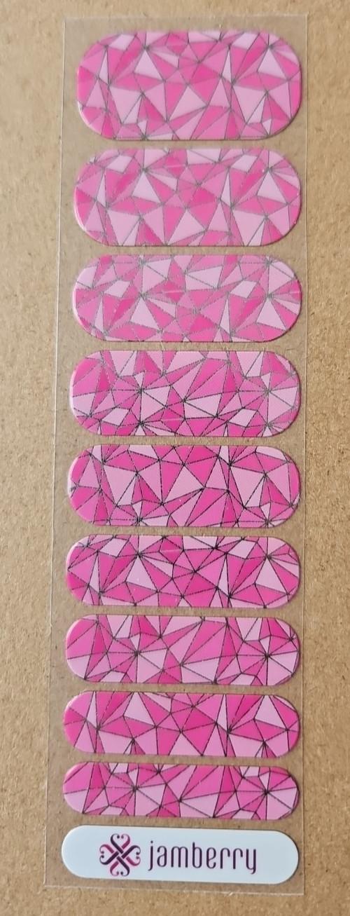 JAMBERRY POWER OF PINK HALF SHEET NAIL WRAP RETIRED DECEMBER 2016 CHARITY